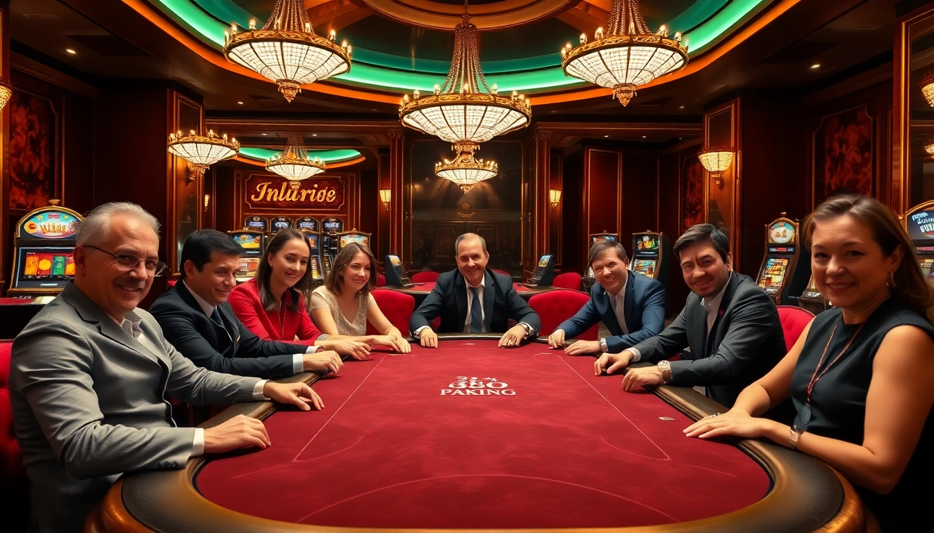 Exciting poker scene at https://bem88.com with high-stakes players and luxurious casino ambiance.