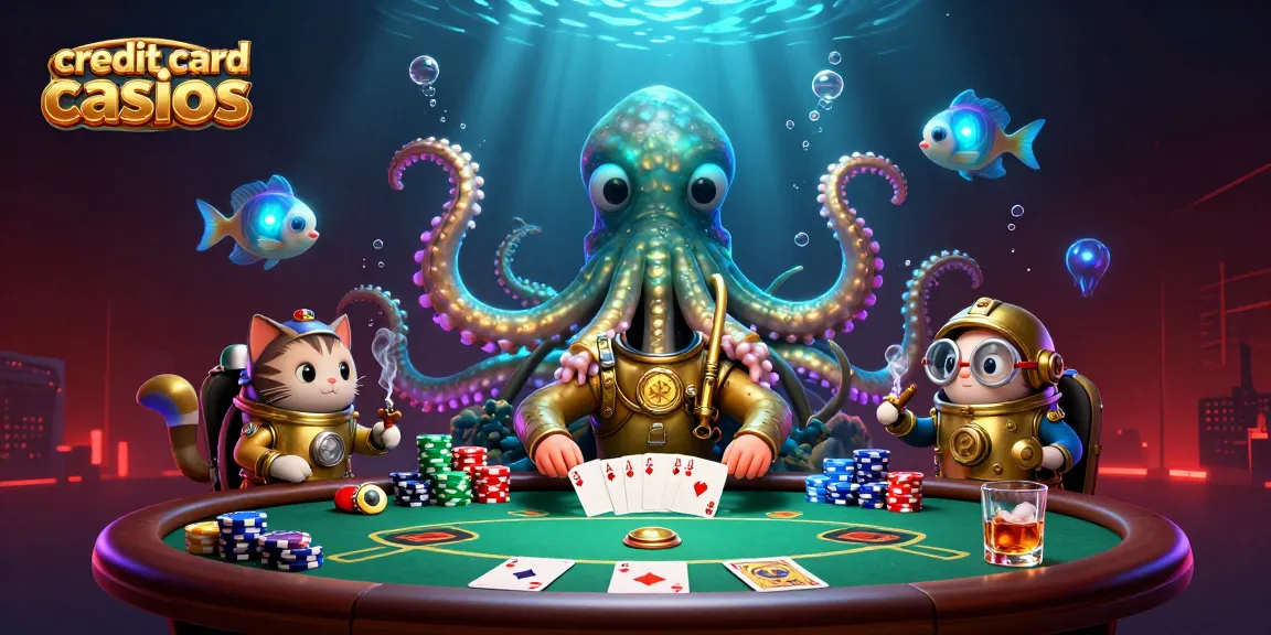 Experience the thrill at credit card casinos with vibrant scenes of gaming action.