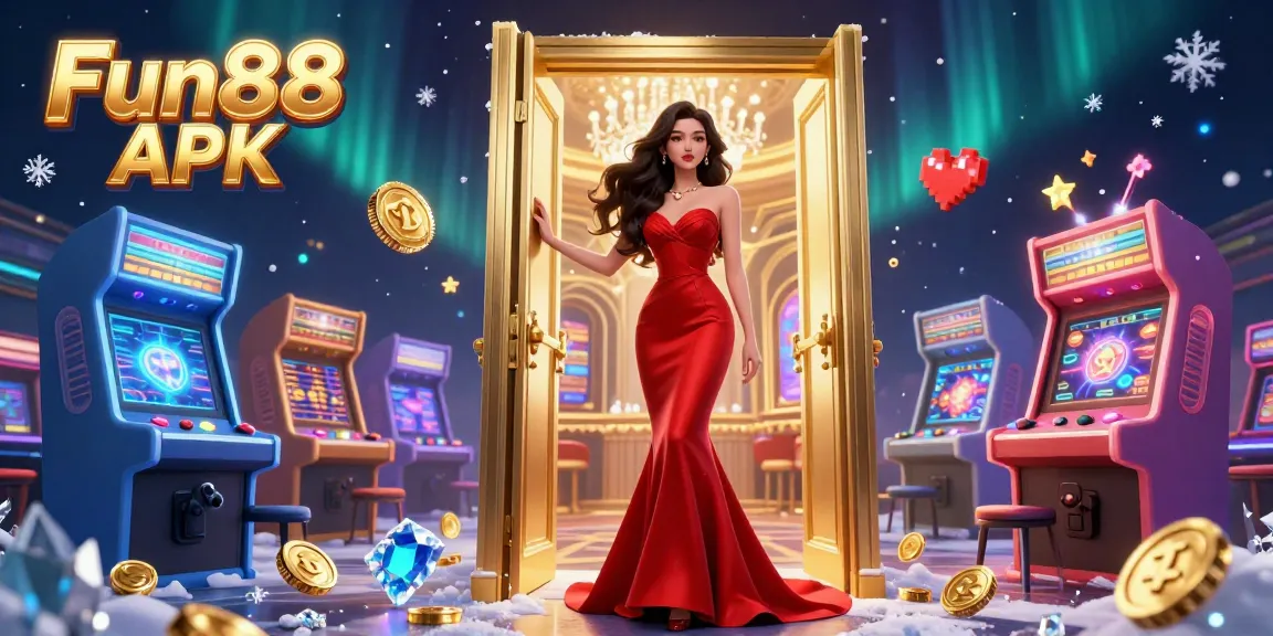Experience gaming excitement with Fun88 APK in an elegant VIP casino scene.