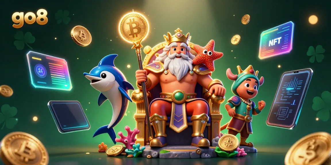 Engage in exciting gameplay at go8, featuring a vibrant underwater casino scene with Neptune and crypto elements.