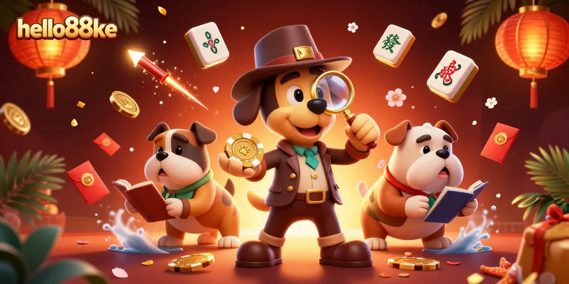 Excite in hello88ke's interactive gaming adventure with a whimsical detective scene, bringing luck and treasures.