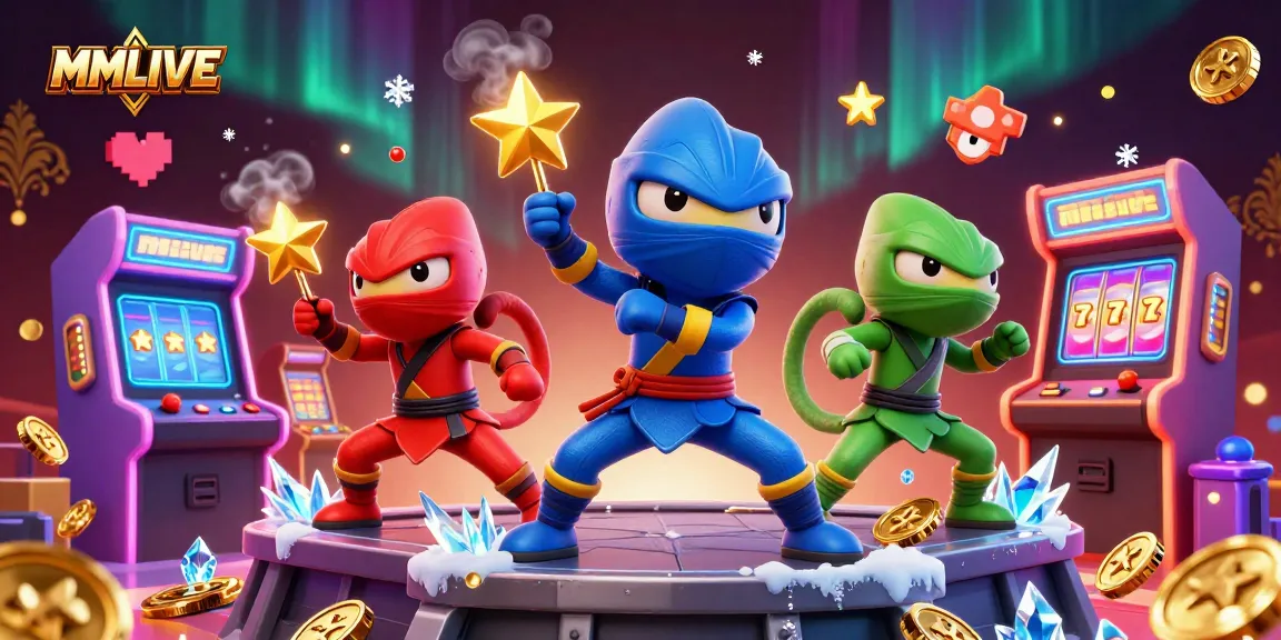 Experience MMLIVE with animated chameleons showcasing vibrant gameplay and gambling elements.