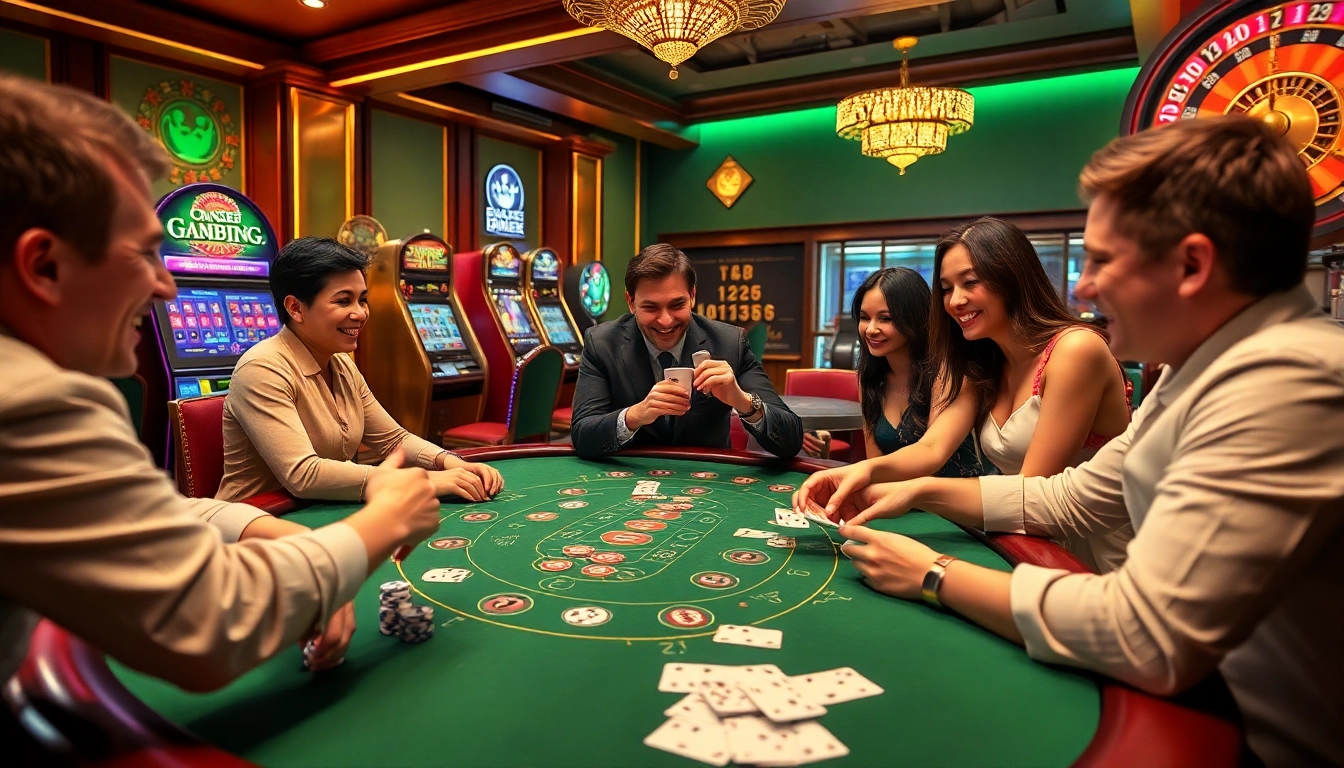 Join the thrill of gambling at https://hitclub9.vip/ with vibrant visuals of roulette wheels and energetic players.