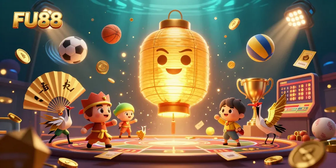 Experience thrilling gameplay at FU88 with vibrant casino elements and gold coins flying in an enchanting scene.