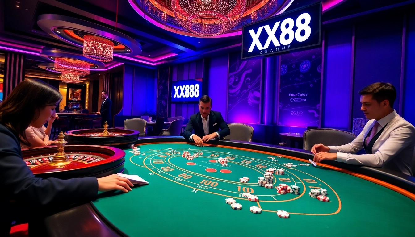 Experience thrilling Baccarat action at XX88's upscale casino.