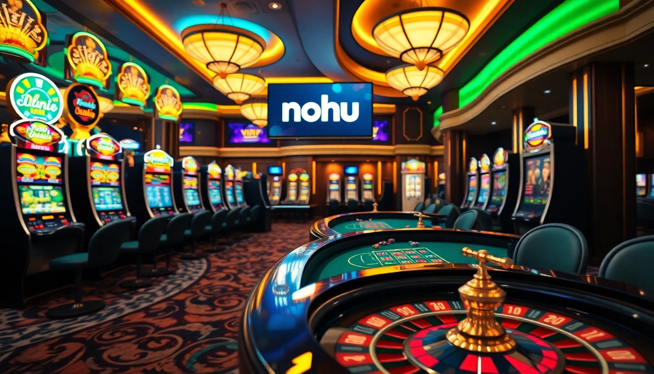 Experience thrilling moments at the nohu casino with vibrant slot machines and engaging poker action.