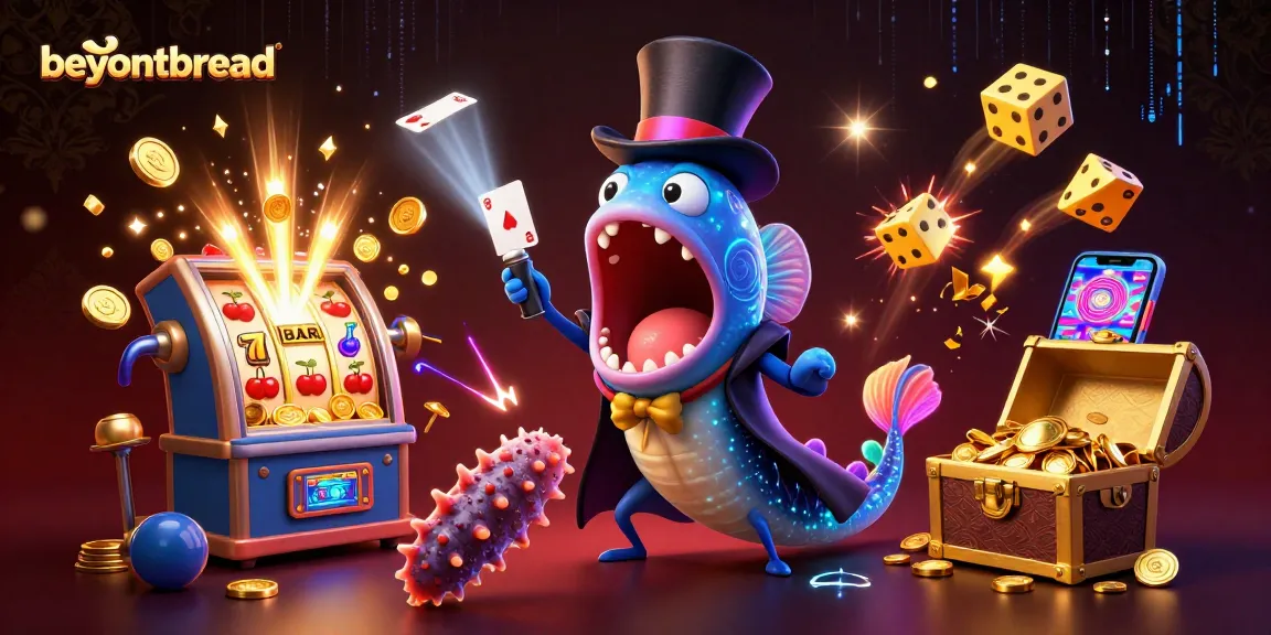 Experience the thrill of beyondbread with a dazzling jackpot scene featuring deep-sea characters performing amazing tricks.