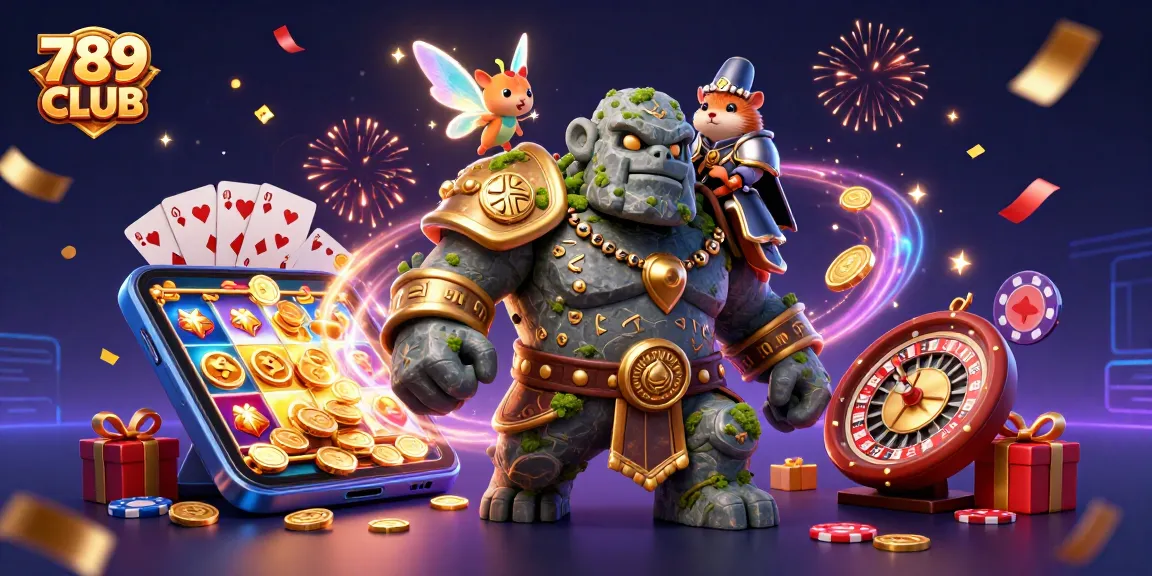 Experience the thrill of gaming at 789 CLUB with magical characters and vibrant casino elements.