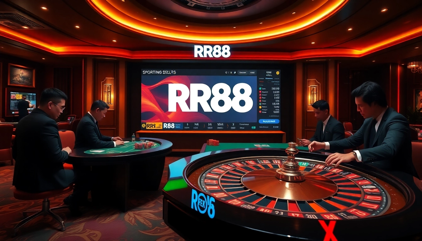 Experience the thrilling gameplay at rr88 with vibrant casino tables and live betting action.