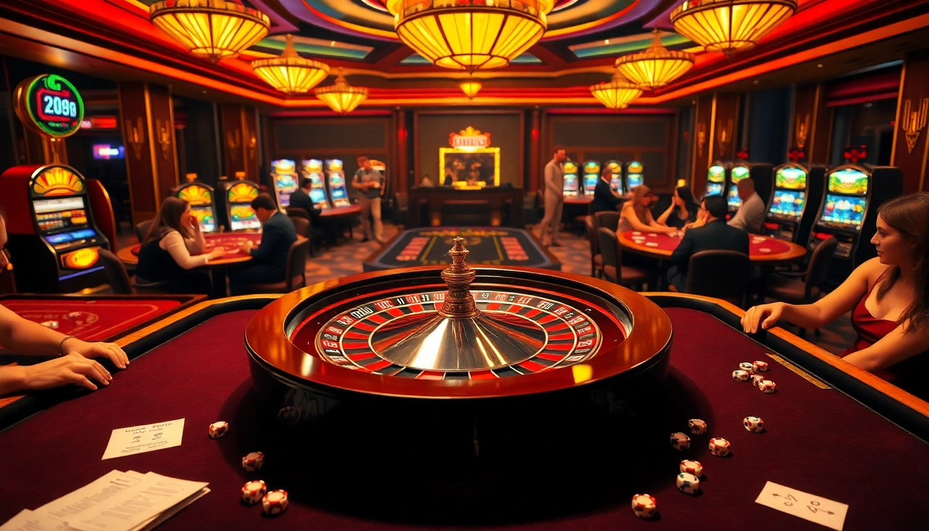 Gamblers enjoying a thrilling roulette game at vaoluoitv com casino.