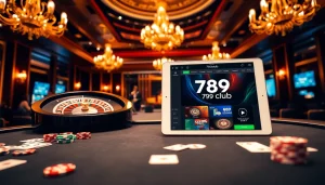 Play exciting games at 789club with a luxurious casino atmosphere featuring roulette and poker.