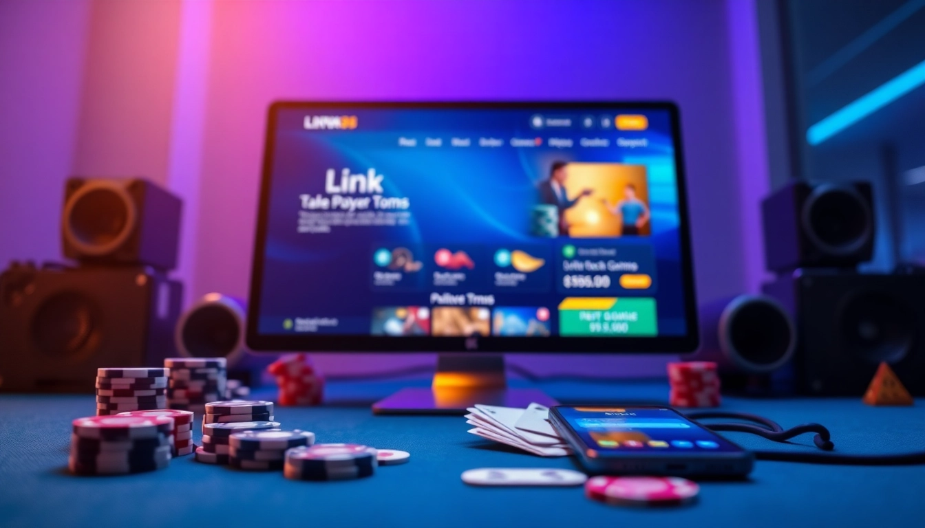 Link NEW88 online gambling platform showcased on a computer screen with engaging elements.