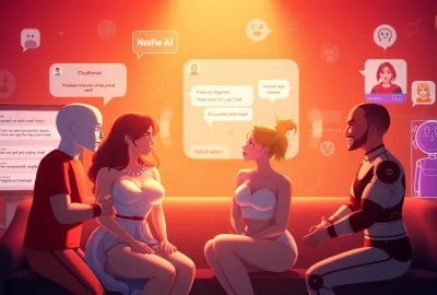 Engaging NSFW AI platforms showcasing vibrant character interactions and technology.