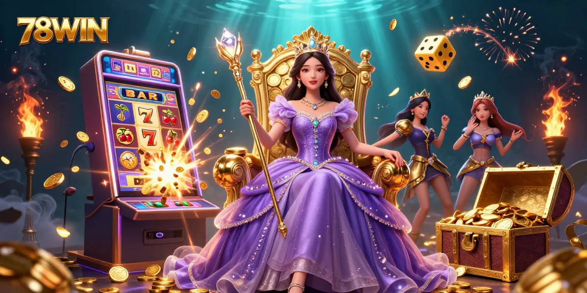 Experience the excitement of gaming at 78WIN with vibrant casino elements bursting with energy.
